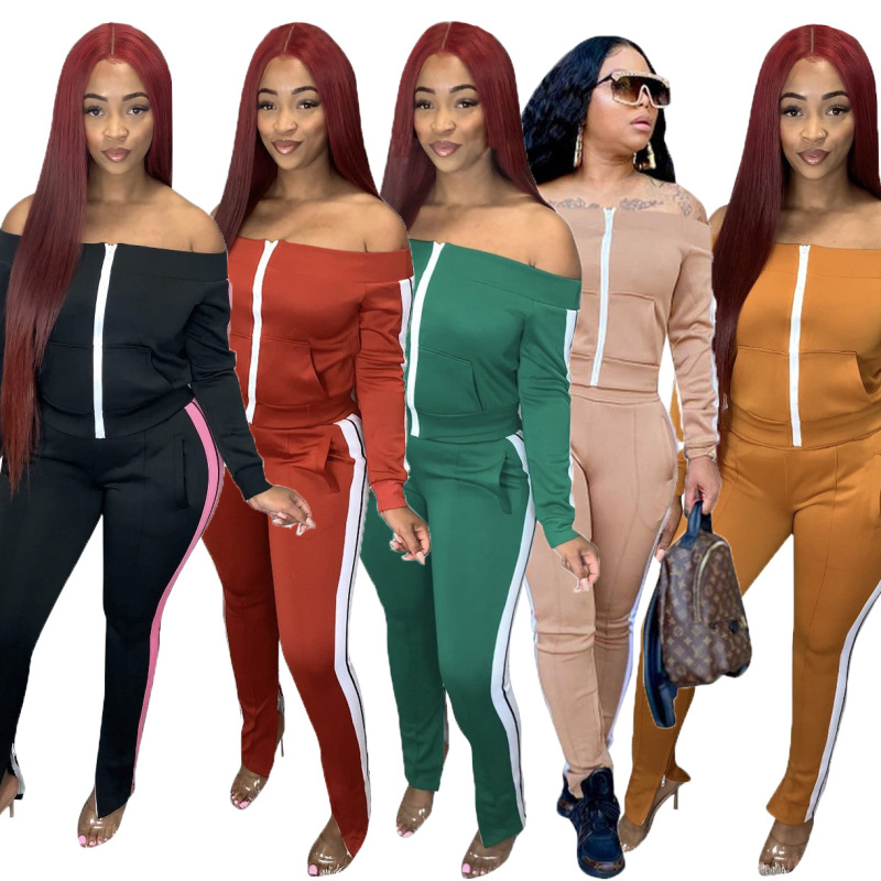 One Shoulder Causal Two pieces Outfit