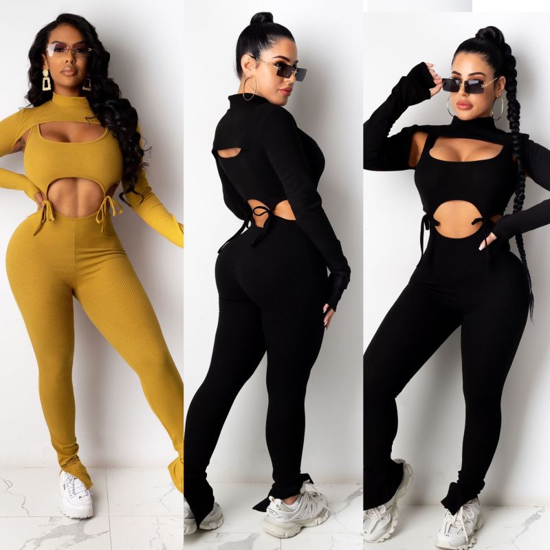Solid Color Strappy Two Piece Set