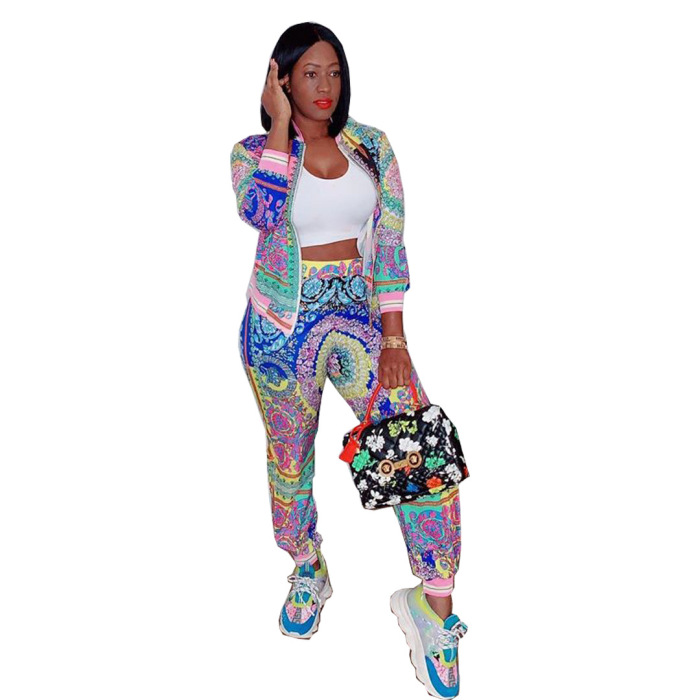 Print Casual Two Piece Set