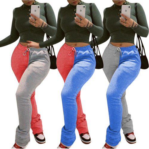 Thicken Solid Color Street Style Pants