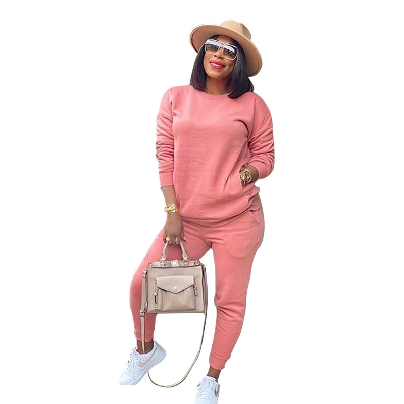 Solid Color Street Style Two Piece Set