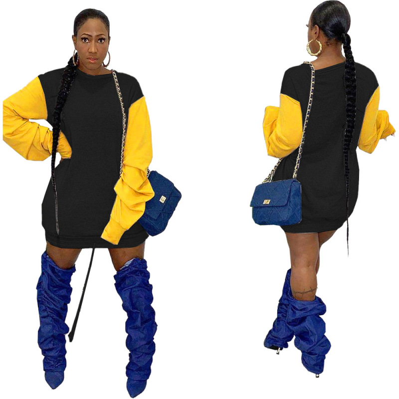 Fashion Colorblock Causal Dress