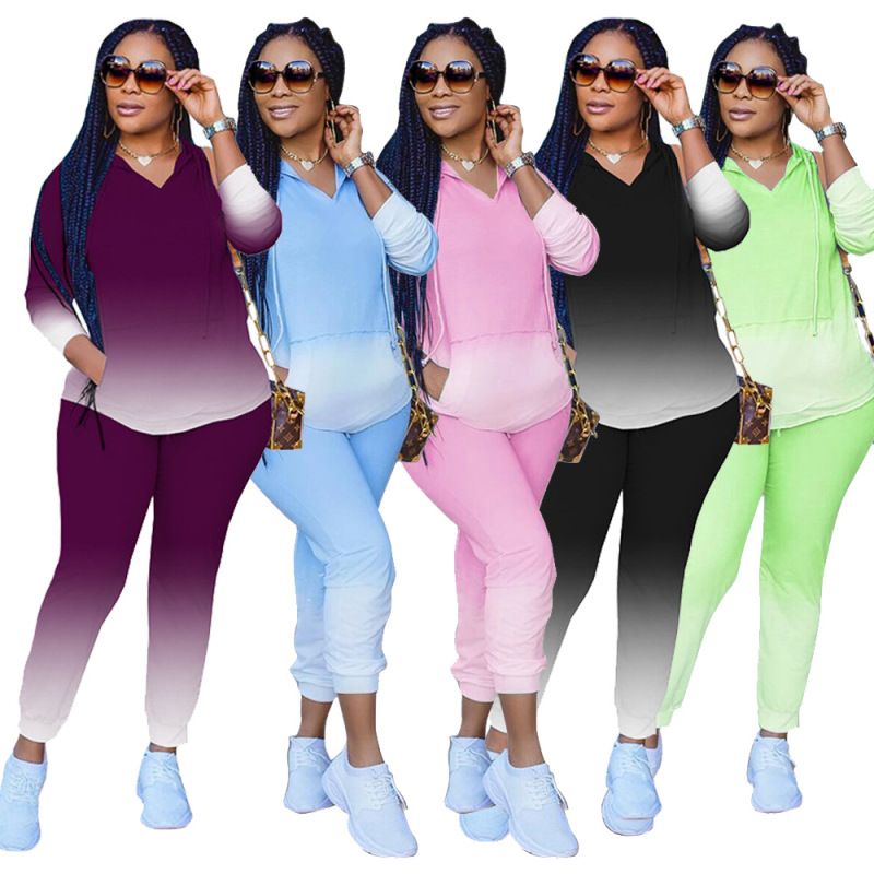 Sporty Hoodies Two Piece Set