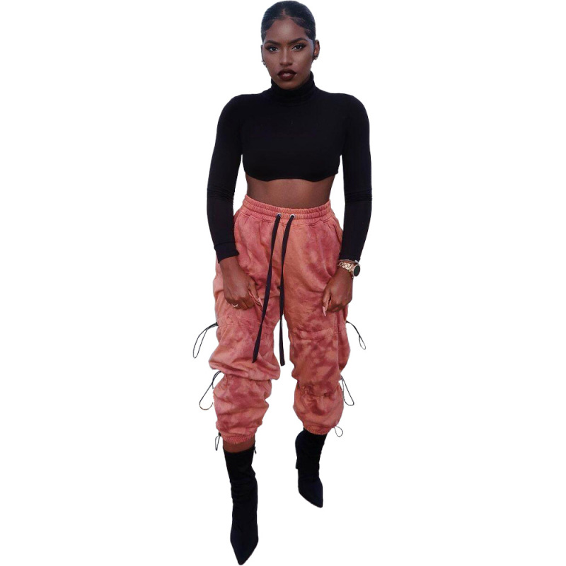 Cool Women Elastic Waistband Sports Loose Pants