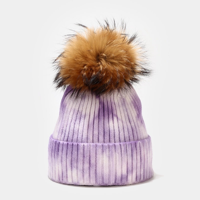 New Ladies Winter Tie Dye Knitted Hat
