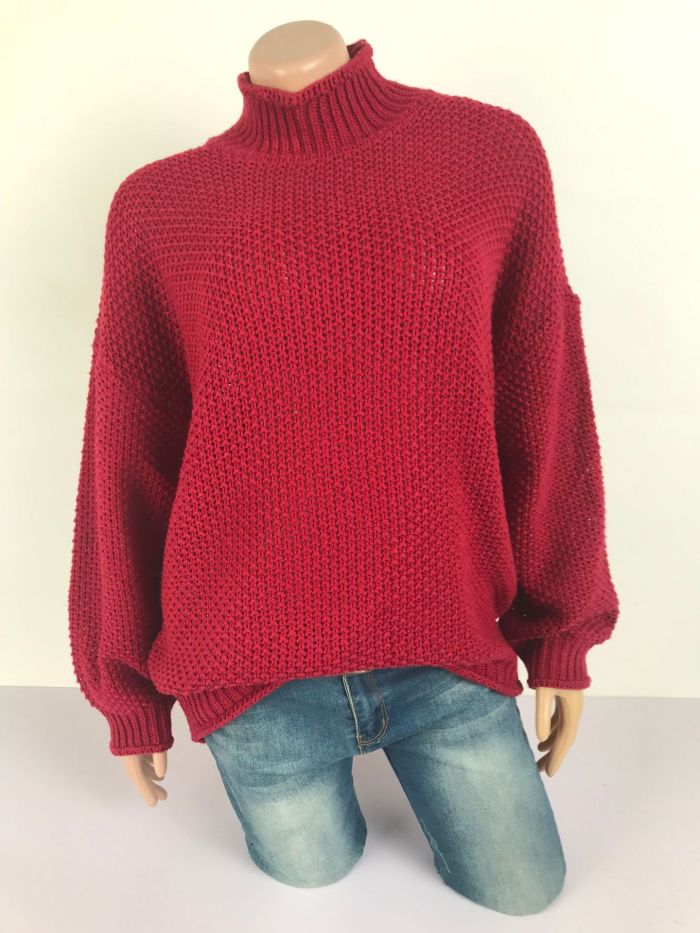 Winter New Style Sweater Thick Thread Turtleneck Pullover Women Sweater