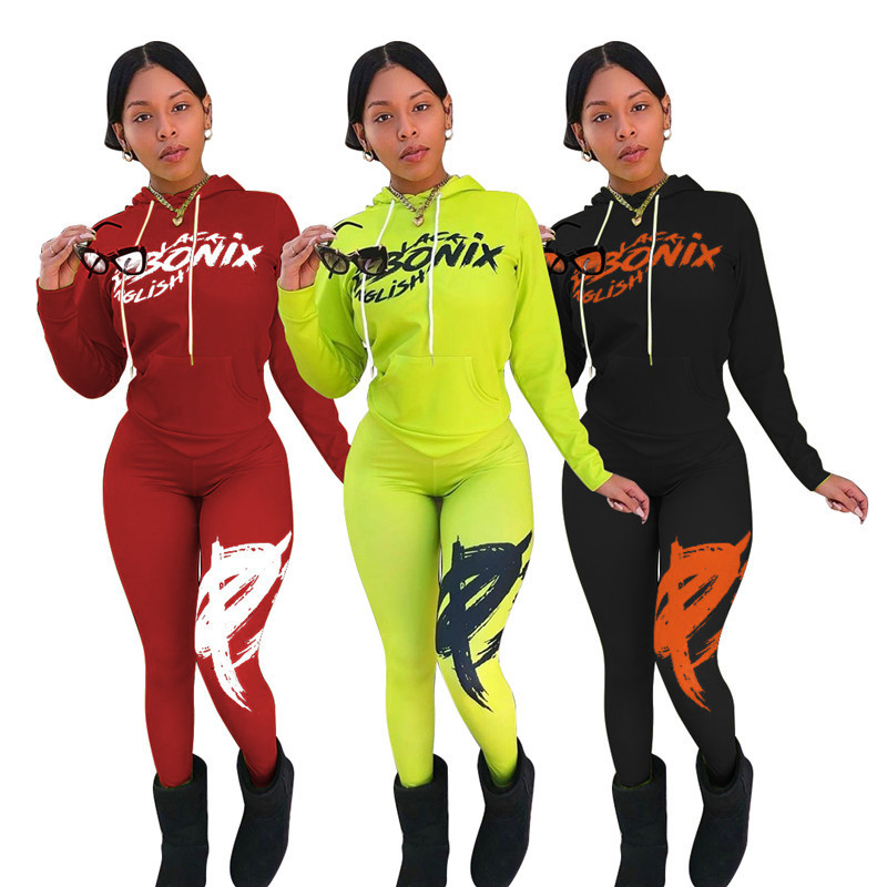 Wholesale Printing Women Hoodies Two pieces Outfit