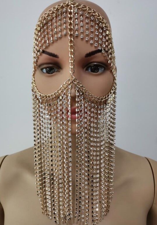 Hot Sell Sexy Rhinestone Head Chain Facemask