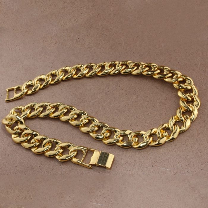 New Fashion Gold Color Rhinestone  Necklace for Women Men Miami Cuban Big Hip Hop Necklace 16/18/20/24 Inch Jewelry
