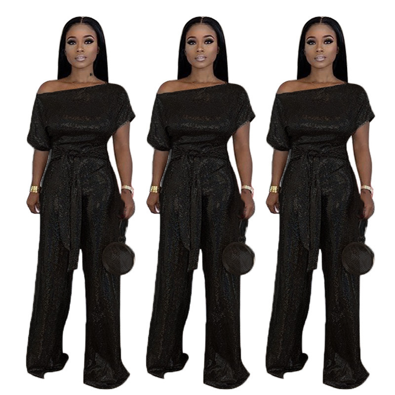 Elegant Sequin Evening Dress Jumpsuit
