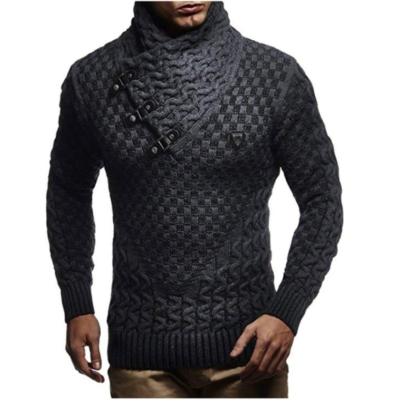 Men Sweaters 2019 Brand New Warm Pullover Sweaters Man Casual Knitwear Winter Men Black Sweatwer XXXL Computer Knitted