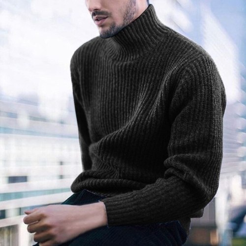 Turtleneck Sweater Men 2021 Mens Pullover Knitwear Pull Homme Turtle Neck Knitted Male Sweaters Casual Solid Color Autumn Jumper
