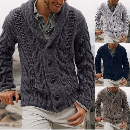 New Winter Autumn Middle-Long Mens Sweater Cardigan Trench Male Autumn Warm Jacket Coat Sweater Male Winter Sweater