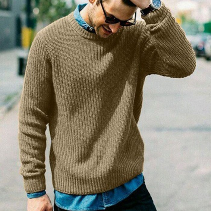Men's Pullover O-neck Long Sleeve Large Size Casual Male Sweater Autumn Winter Warm Sweaters 2021 Student Solid Men Pullovers