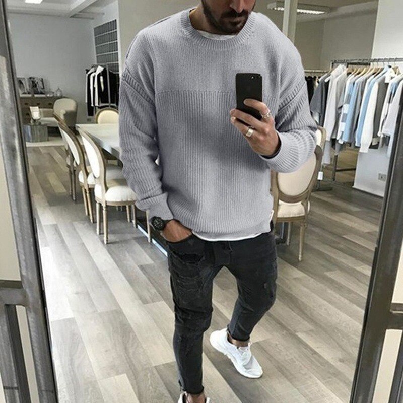 Sweater Men's Sweater Loose Round Neck Sweater Men's Fashion Trend Men's