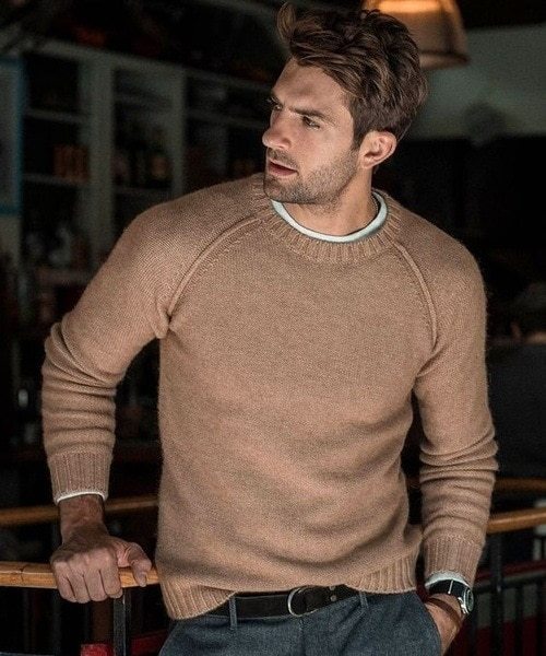 2021 Latest Classic Designs Pink Autumn Winter Mens Sweaters O-Neck Casual Warm Male Slim Fit Brand Knitted Coat Pullover Tops