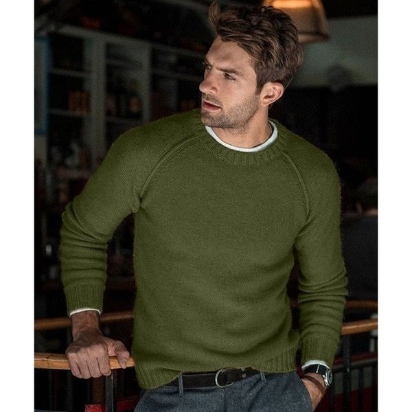 2021 Latest Classic Designs Pink Autumn Winter Mens Sweaters O-Neck Casual Warm Male Slim Fit Brand Knitted Coat Pullover Tops