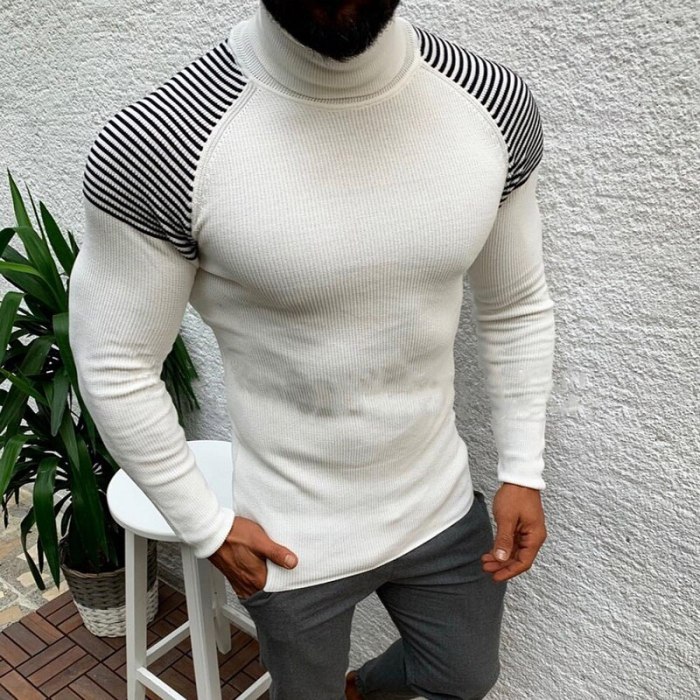 2021 Sweater Men Pullover Sweater Casual Male Knitted Clothes Plus Size Autumn Wineter Turtleneck Slim Fit Warm Sweater Tops