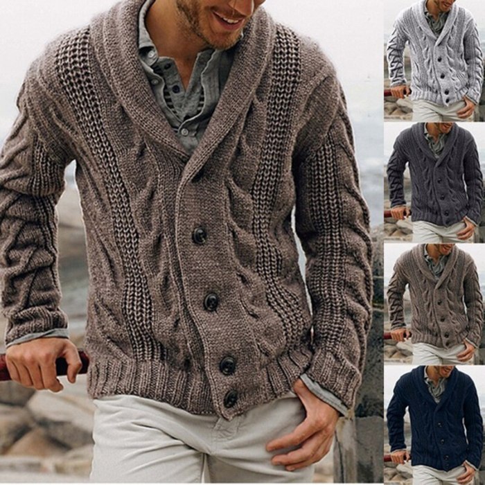 New Winter Autumn Middle-Long Mens Sweater Cardigan Trench Male Autumn Warm Jacket Coat Sweater Male Winter Sweater