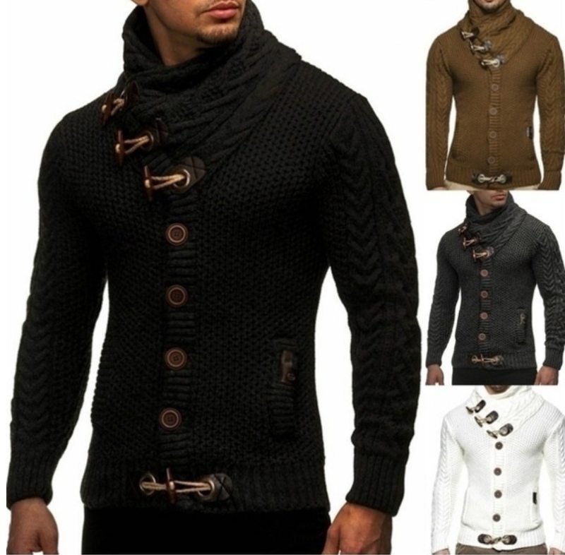 2021 New Sweater Men's Men's Autumn And Winter Knitted Large Size Sweater