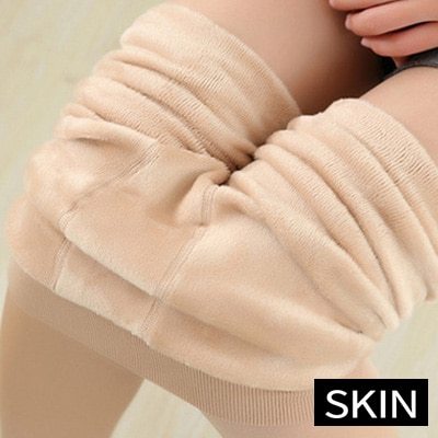 Women Winter Warm Tights Plus Size Pantyhose Thick Velvet Cashmere Fashion Colorful Tights Nylon Stretch Black Sexy High Tights