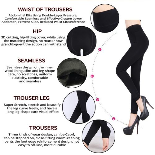 Women Winter Warm Tights Plus Size Pantyhose Thick Velvet Cashmere Fashion Colorful Tights Nylon Stretch Black Sexy High Tights