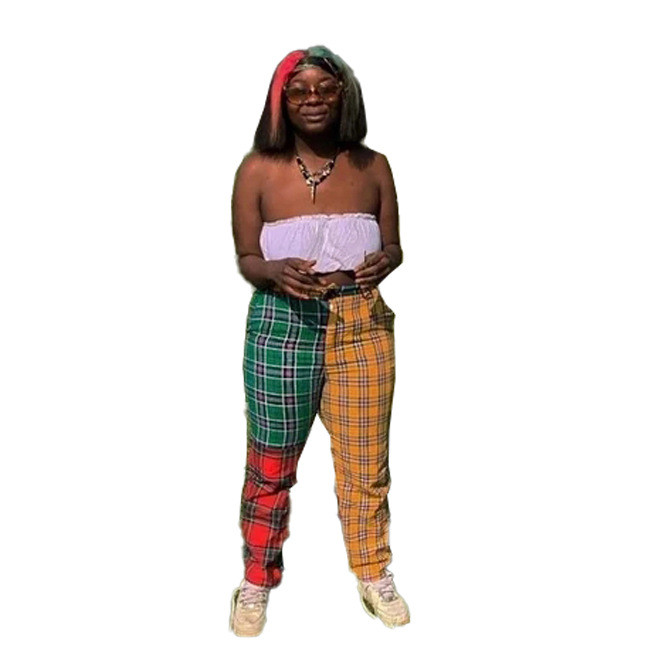 colorblock pants outfit