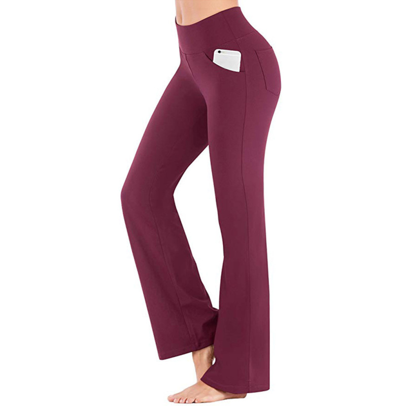 Hot Sale Solid Color Outwear Casual Wide Leg Pants Women's Trousers Black Wine Red Purple Army Green Navy Blue Deep Gray S-4XL