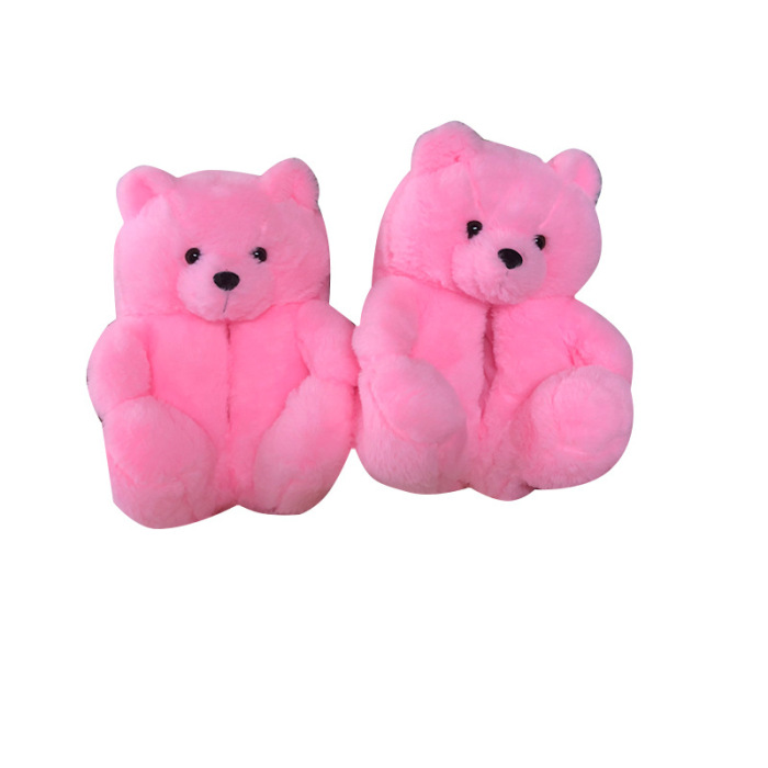Winter Warm Teddy Bear Slippers