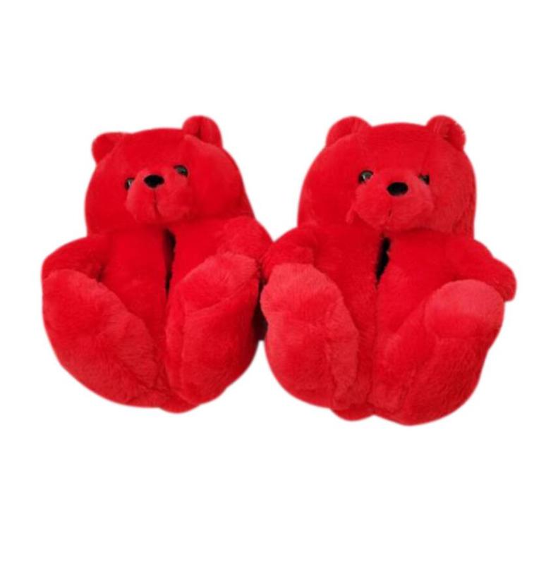 Winter Warm Teddy Bear Slippers