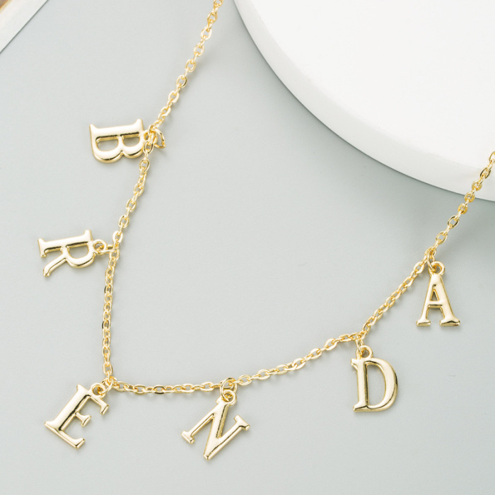 Letter Printed New Necklace