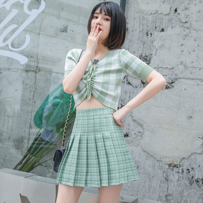 School Girl Dresses Large-size XS-XXL Girls Cosplay Anime Plaid Pleated Skirt For Girls High School Uniforms Students Skirt