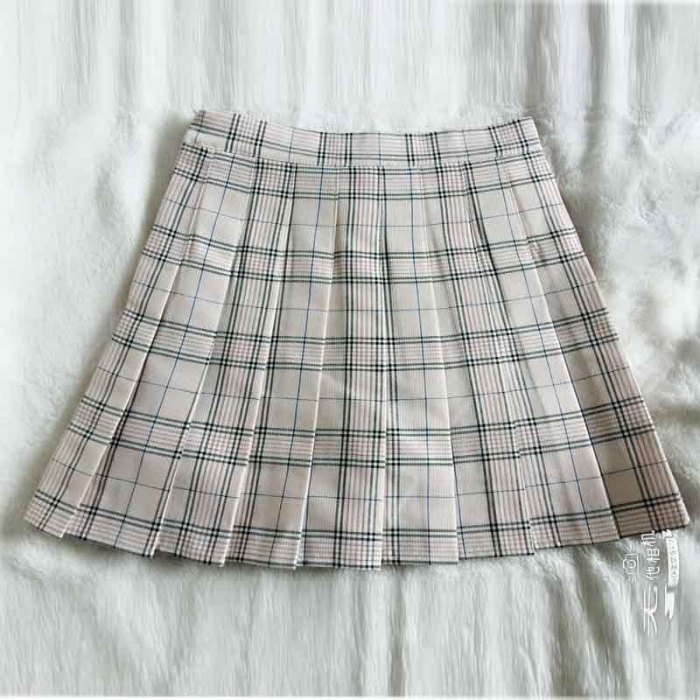 Half-length Skirt Female Summer Autumn Plus Size A-line Group Embroidery Student Skirt High Waist Pleated Skirt Female Short Skirt