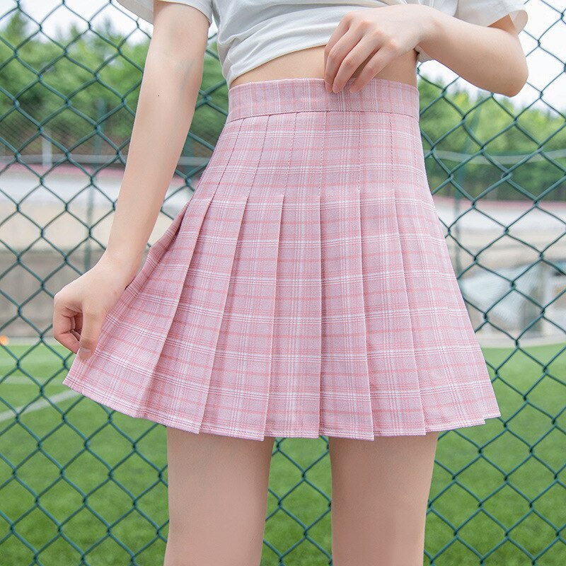 School Girl Dresses Large-size XS-XXL Girls Cosplay Anime Plaid Pleated Skirt For Girls High School Uniforms Students Skirt