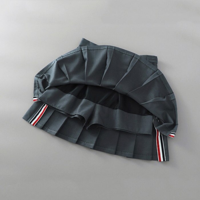 2021 New Summer Skirt Women Harajuku Striped Pleated Skirt Ins Loose High Waist A-line Skirt Cute Mini Skirt Student Skirt