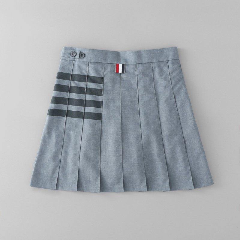 2021 New Summer Skirt Women Harajuku Striped Pleated Skirt Ins Loose High Waist A-line Skirt Cute Mini Skirt Student Skirt