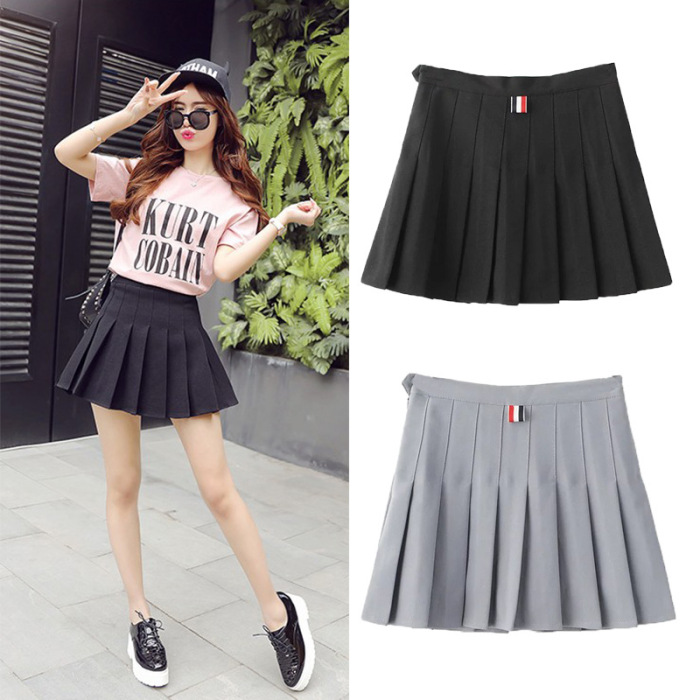 Spring/Summer 2021 New Pleated Skirt Short Skirt College Wind-proof Run-out All-match Thin High Waist Skirt