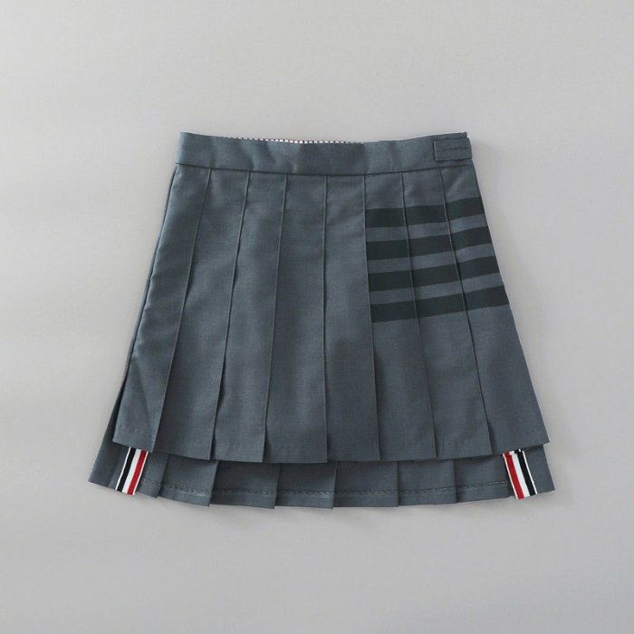 2021 New Summer Skirt Women Harajuku Striped Pleated Skirt Ins Loose High Waist A-line Skirt Cute Mini Skirt Student Skirt