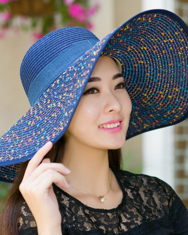 Beach Straw Hat Women Summer Beach Big Brim Sunscreen Sunshade Travel All-match Big-edge Sandal Hat Sun Hat