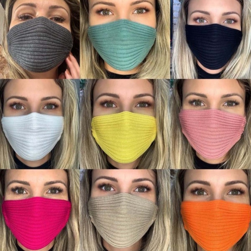 Fashion Solid Color Knitting Keep Warm Facemask (About 10 Color)