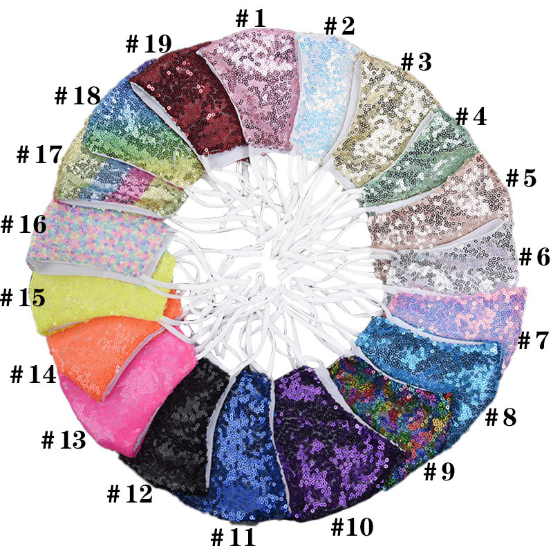 Kids / Adults Shining Sequin Fashion Facemask (About 20 Different Color)