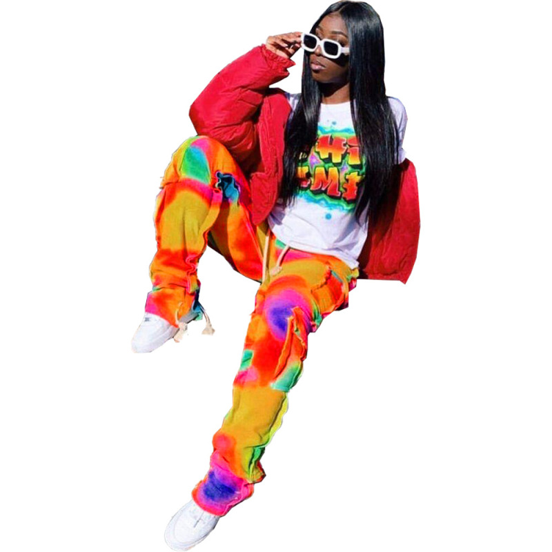 Hot Sale Women Multi-pocket  Overalls Cool Style Legging Pink Purple Apricot Colorful S-2XL