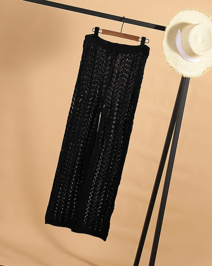 Crochet Beach Swimsuit-Cover Bathing-Suit Cover-Up Fishnet Knit Cotton Women Ups Hollow-Out