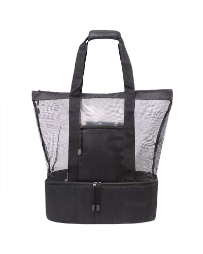 Outdoor Camping Beach Mesh Tote Bag With Detachable Cooler Bag Packing Organizer Multifunctional Waterproof Backpack Wholesale