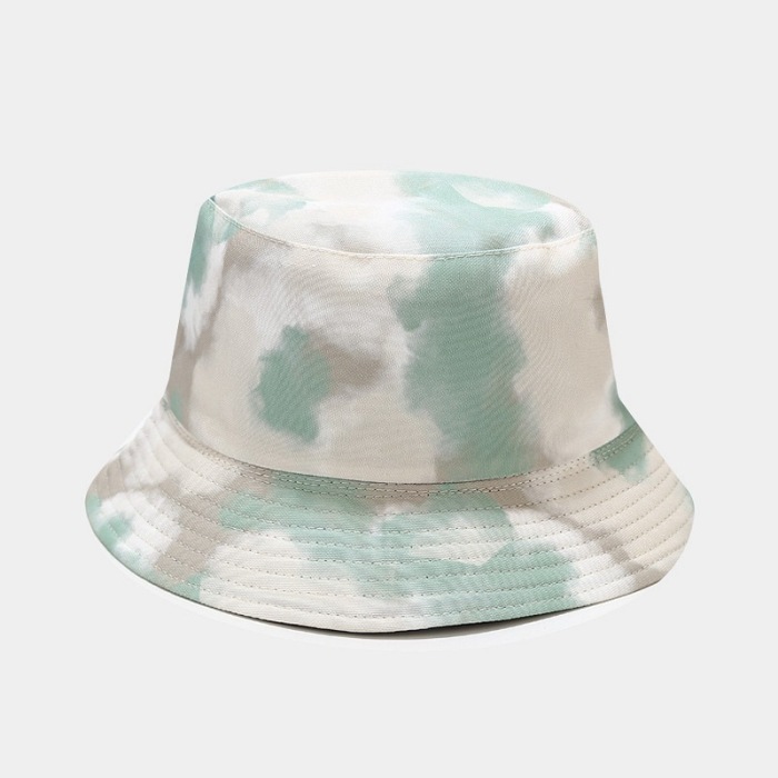 Summer Fisherman Hat Reversible Harajuku Bucket Hats For Women Men Street Hip Hop Cap Rainbow Tie Dye Printed Fishing Hat