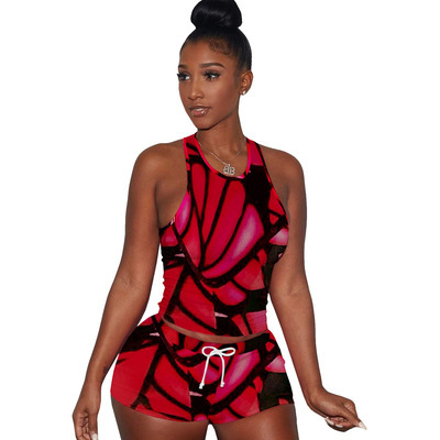 Butterfly Printed Summer Two Piece Set S-XXL