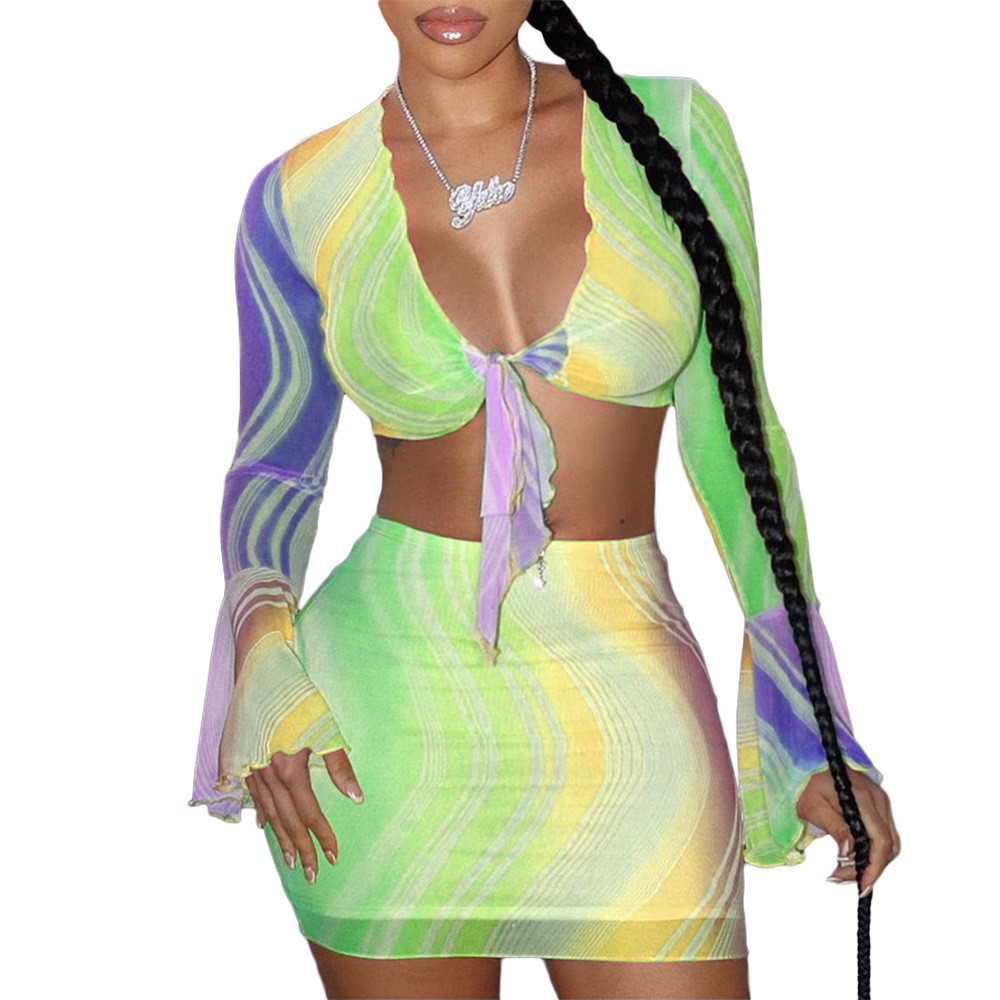 see through two piece outfit