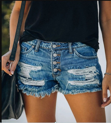 Summer shorts female European and American blue jean shorts female