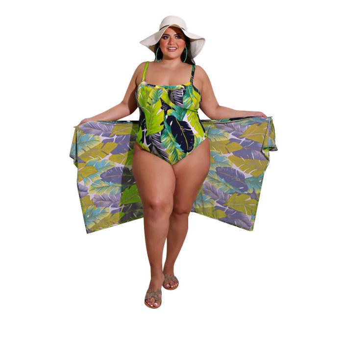 Large size women's summer 2021 new print cool and sexy swimwear chiffon shawl