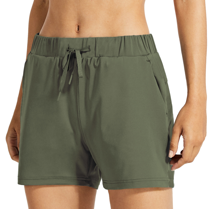 Women's Yoga Lounge Shorts Hiking Active Running Workout Shorts Comfy Travel Casual Shorts with Pockets and Drawstring